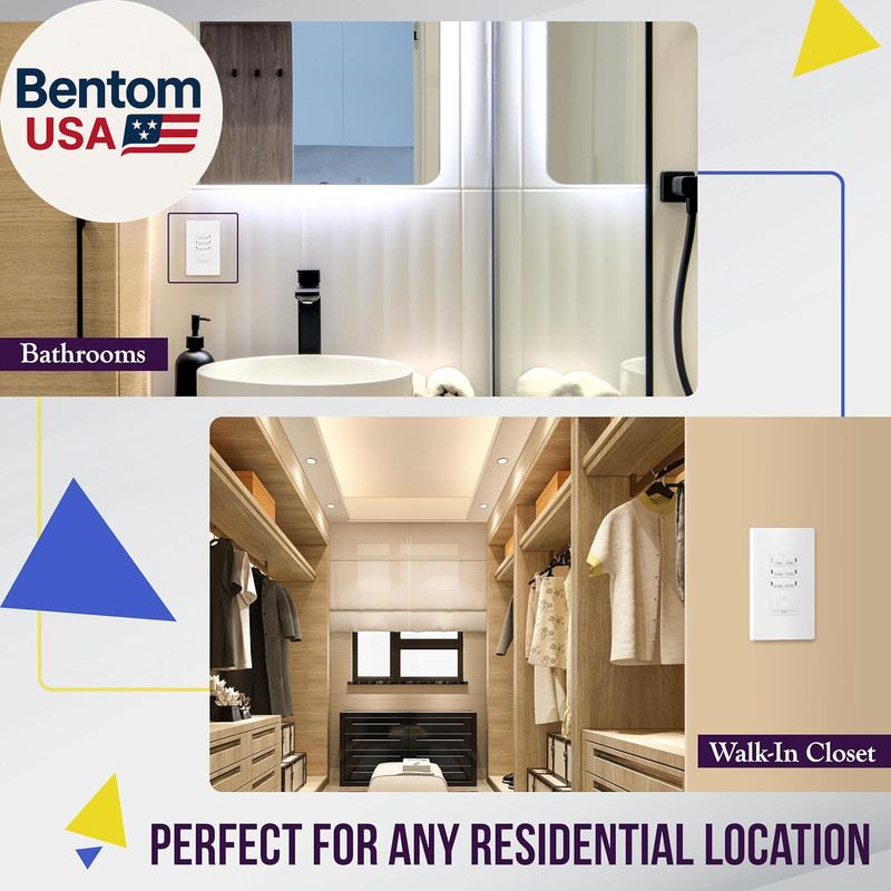 Countdown Timer Switch for Bathroom Fans and Household Lights, 1-5-10-15-20-30 M gallery