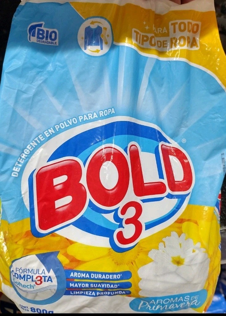 BOLD 3 LAUNDRY DETERGENT SPRING SCENT( DETERGENTE AROMA PRIMAVERA ) 2 Of 800g EA gallery