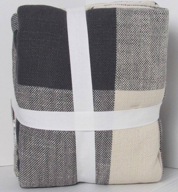 Pottery Barn Bryce Comforter Full Queen & S/2 Standard Shams Charcoal NWT gallery