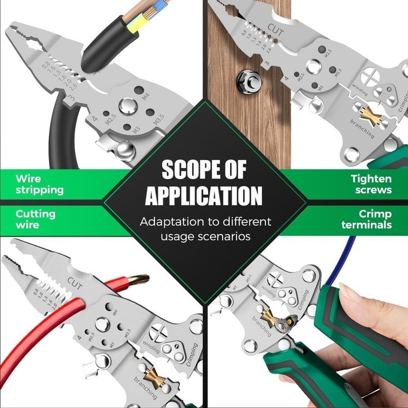 Multi-Function Wire Stripper Tester​​ 18 IN 1 Foldable Plier with Voltage Tester gallery