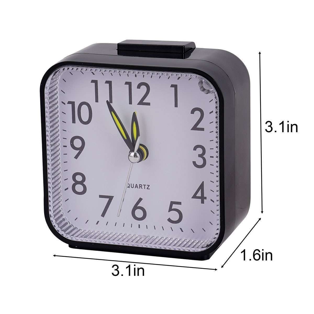 LED Desk Alarm Clock Nightlight Snooze Quiet Battery Powered Bedroom Non Ticking gallery