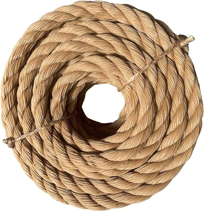 ATERET Twisted 3-Strand TAN Polypropylene Rope Monofilament ALL SIZES gallery