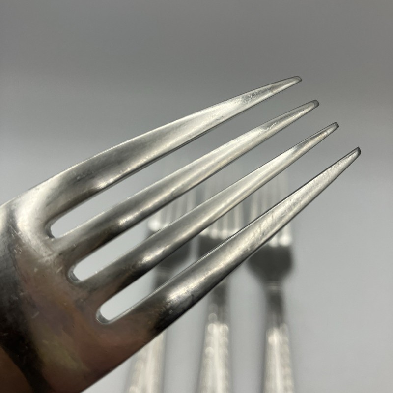 Lot (4) HAMPTON Silversmiths NOBILITY Stainless 8-1/8" Dinner Forks Fork Set gallery