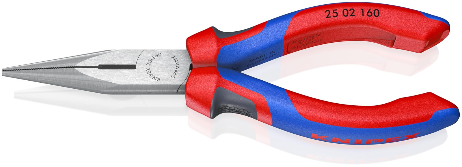 KNIPEX Long Nose Pliers w/Cutter, MultiComponent 25 02 160,61/4 inches gallery