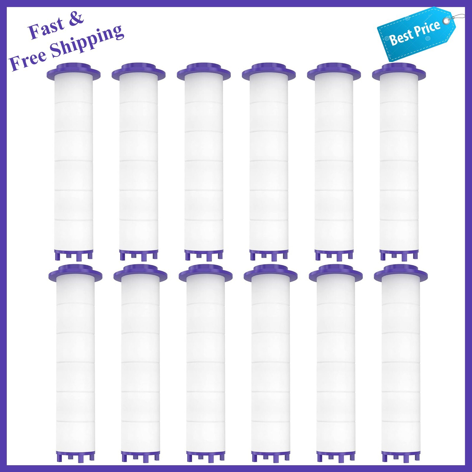 12 Pieces Hydro Jet Shower Head Filter, High Pressure Handheld Vortex Turbo Fan gallery