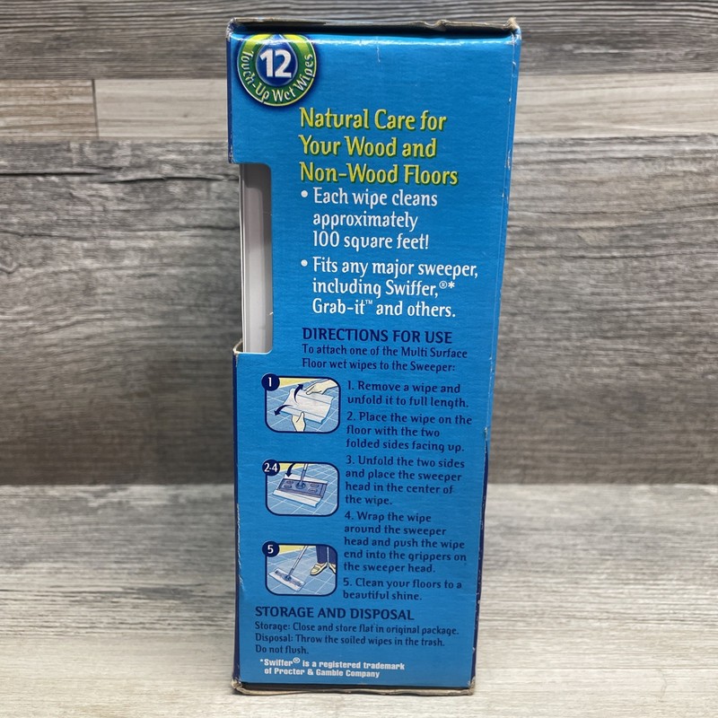 Pledge Grab It Multi Surface Floor Wet Wipes Box of 12 Discontinued New Sealed gallery