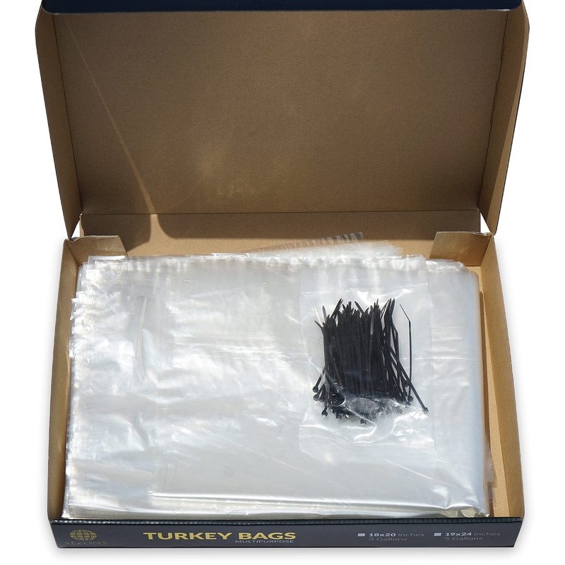100% Nylon Turkey Storage multipurpose Bags - 100 pack (Clear, 18x20) Clear gallery