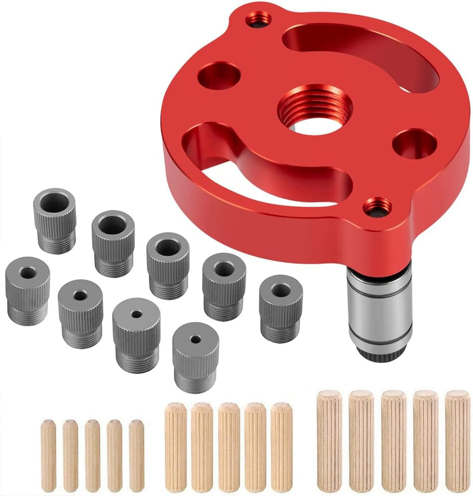 Self Centering Doweling Jig Handheld Drill Guide 2-10mm Wood Hole Locator
