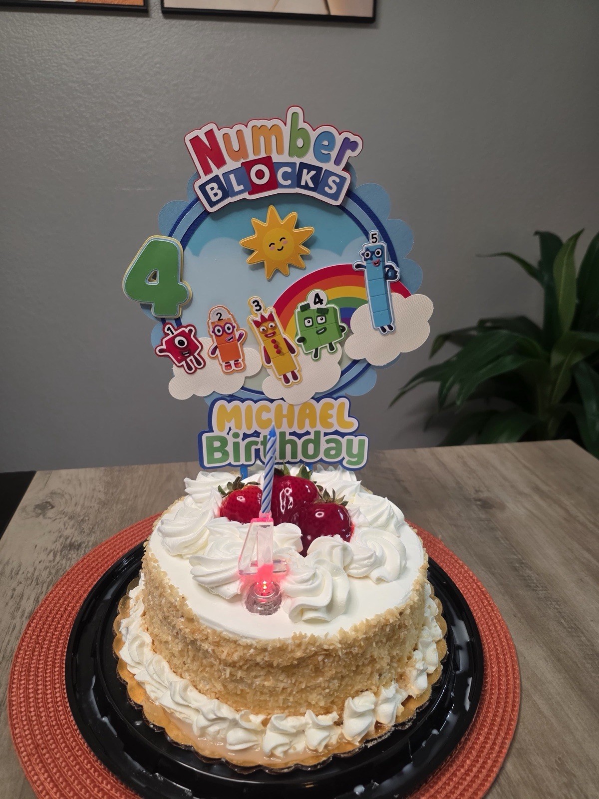 Numberblocks Personalized Name Birthday Number Cake Topper, Multicolor gallery