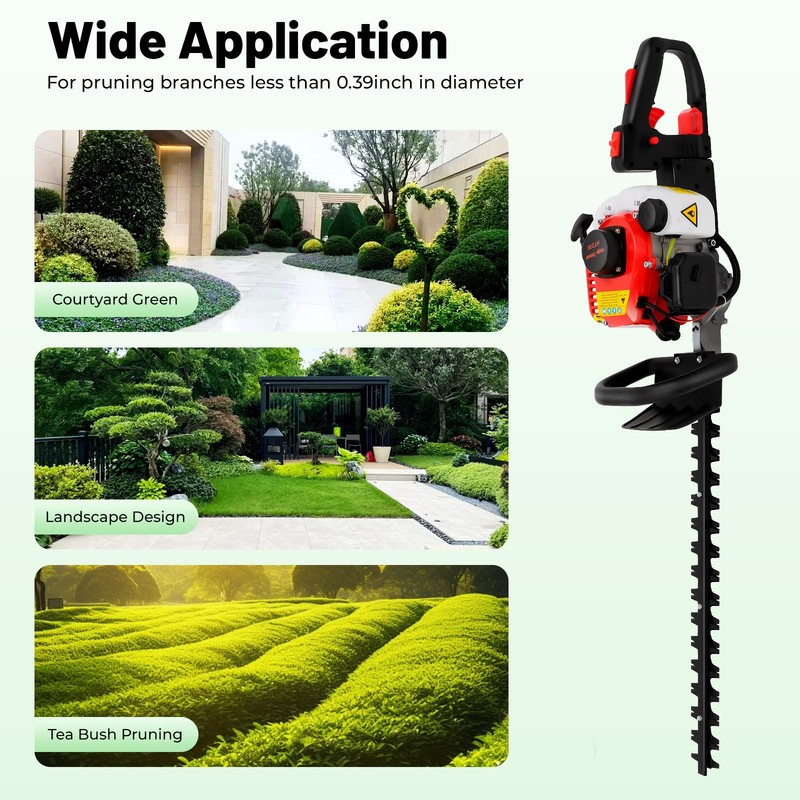 2-Stroke Single Edge Hedge Trimmer 22.5cc Hedge Trimmer Garden Bush Trimmer Tool gallery