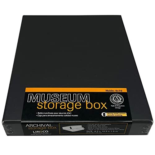 Lineco Museum Storage Box, Archival Quality Acid-Free Buffered Drop Front Design gallery