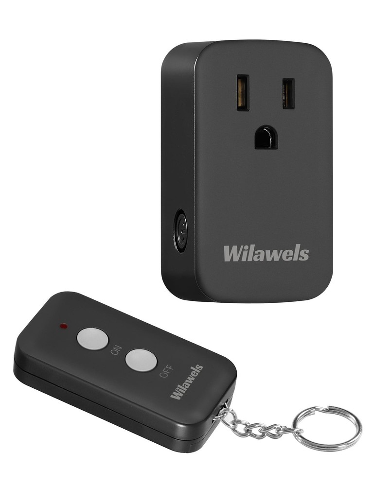 Remote Control Outlet Plug Wireless On Off Power Switch, Black Remote Light S...