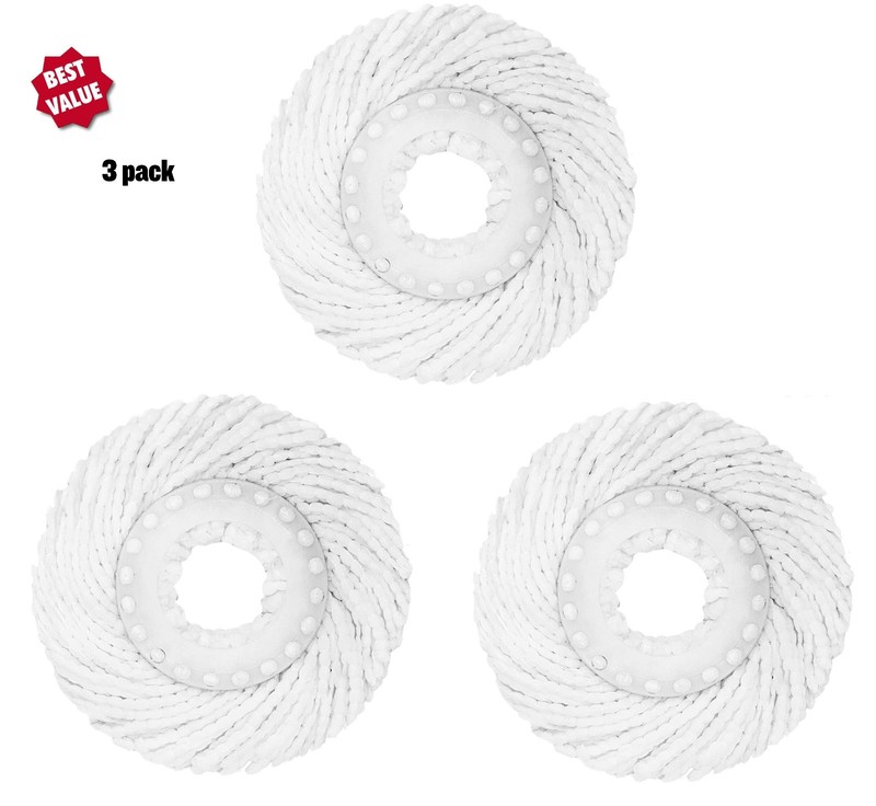 3x Replacement Microfiber Mop Head Easy Clean Wring Refill For O-Cedar Spin Mop gallery