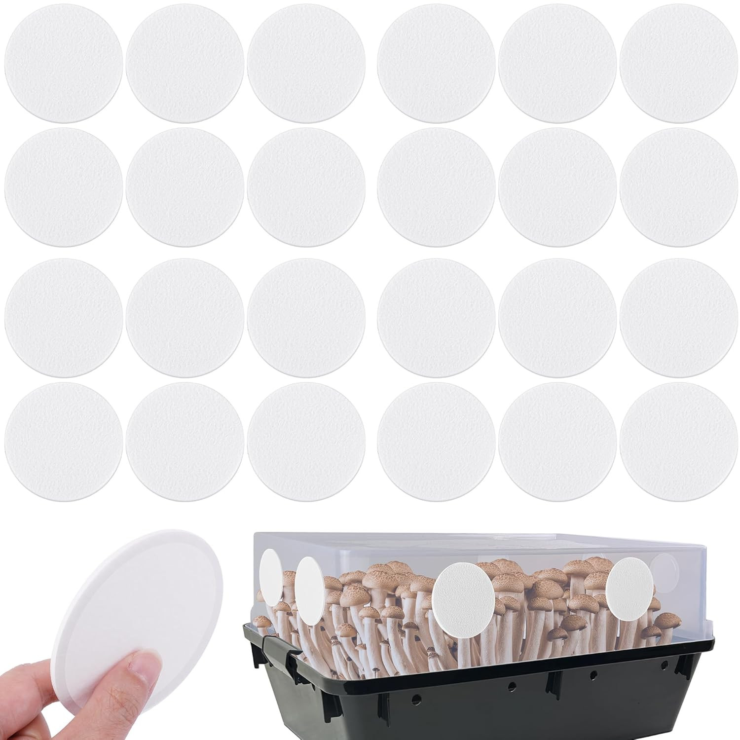 24 Pcs 2.5" Monotub Adhesive Filter Disks-2Mm Thick Monotub Filter Discs-Monotub gallery