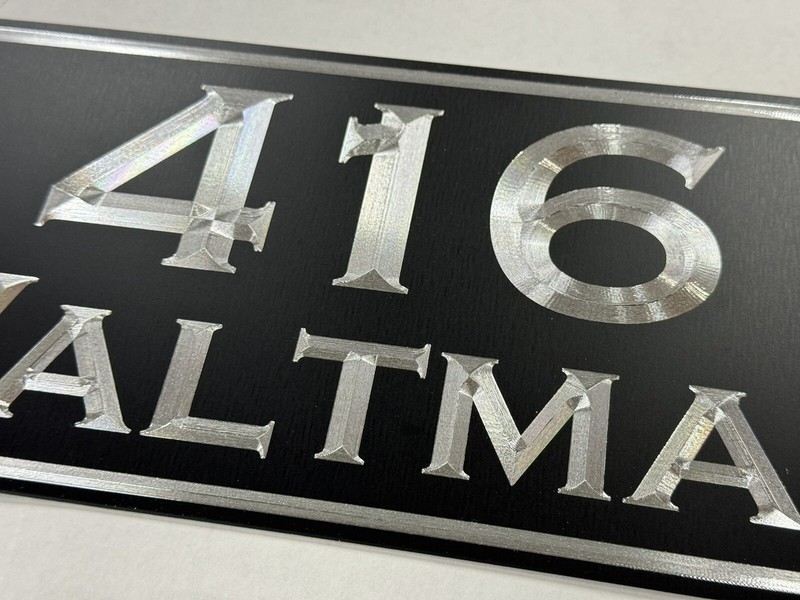 Engraved Custom Reflective House Number Street Address Metal Mailbox 12x5 Sign gallery