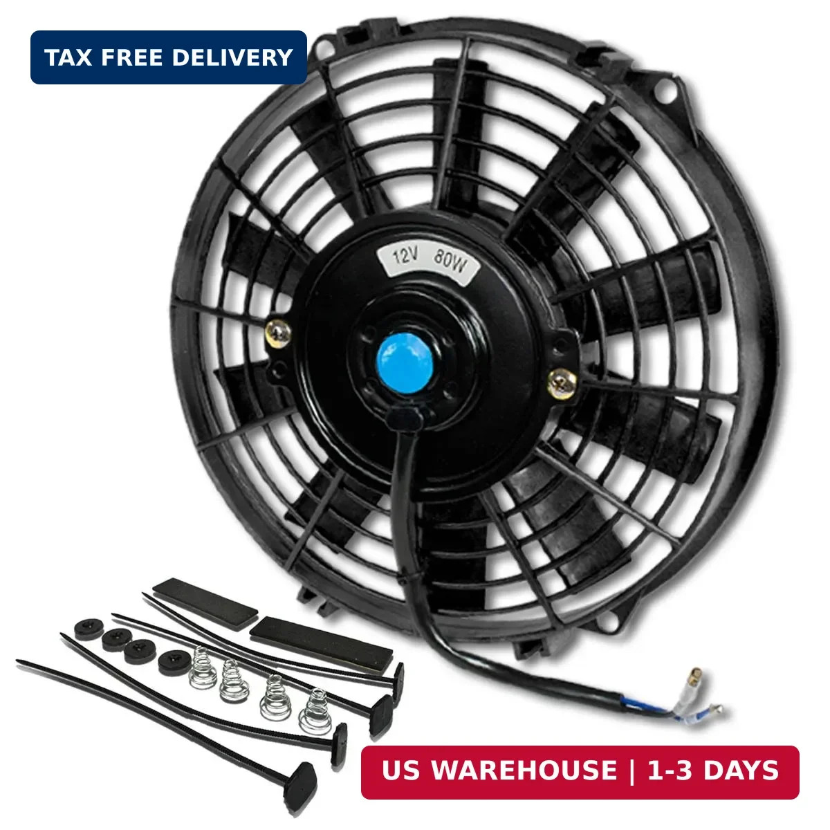 DNA Motoring 9 Inch High Performace Electric Cooling Slim Radiator Fan with Moun gallery