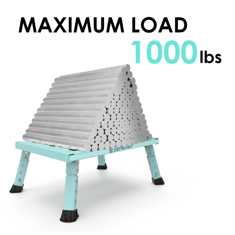 Multi-Purpose Adjustable Step Stool for RVs & Home - 1000 lb Capacity Foldable gallery