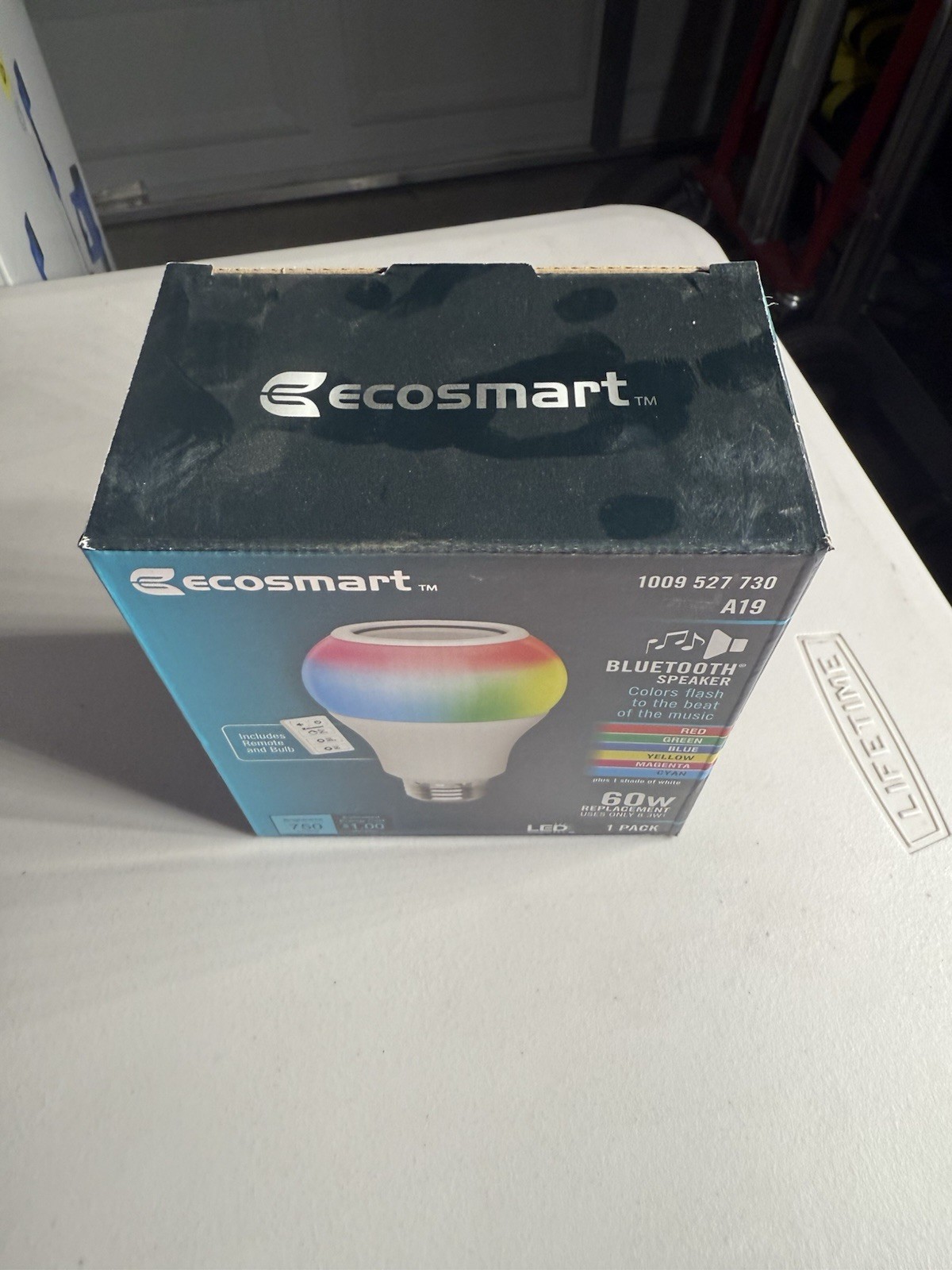 EcoSmart 60W Equivalent A19 CEC Bluetooth Speaker Colored+Bright White+Remote gallery