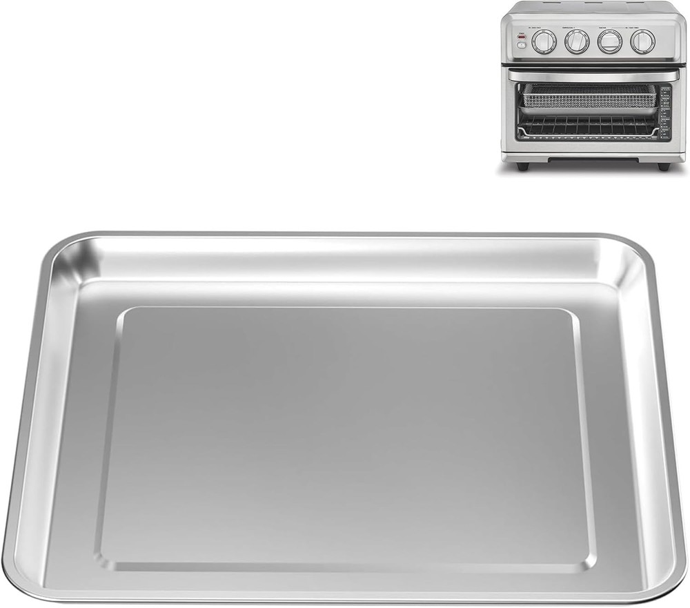 Stainless Steel Baking Tray Pan Compatible With Cuisinart Toaster Oven For Air