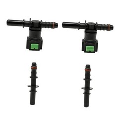 Fuel Line Quick Connect 2 Sets T-Type Single Connector SAE 7.89mm to ID 6mm