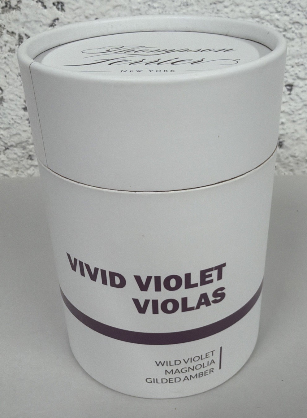 THOMPSON FERRIER VIVID VIOLET VIOLAS- WILD VIOLET MAGNOLIA GILDED AMBER CANDLE gallery