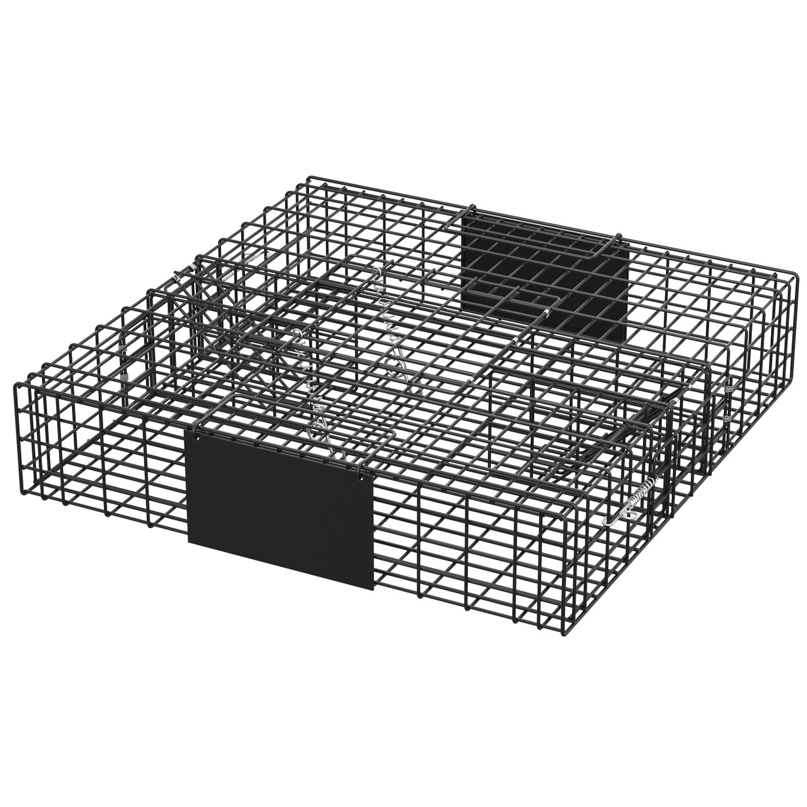 24" 2-Door Humane Squirrel Trap Cage with Carrying Handle & Top Release Lid gallery