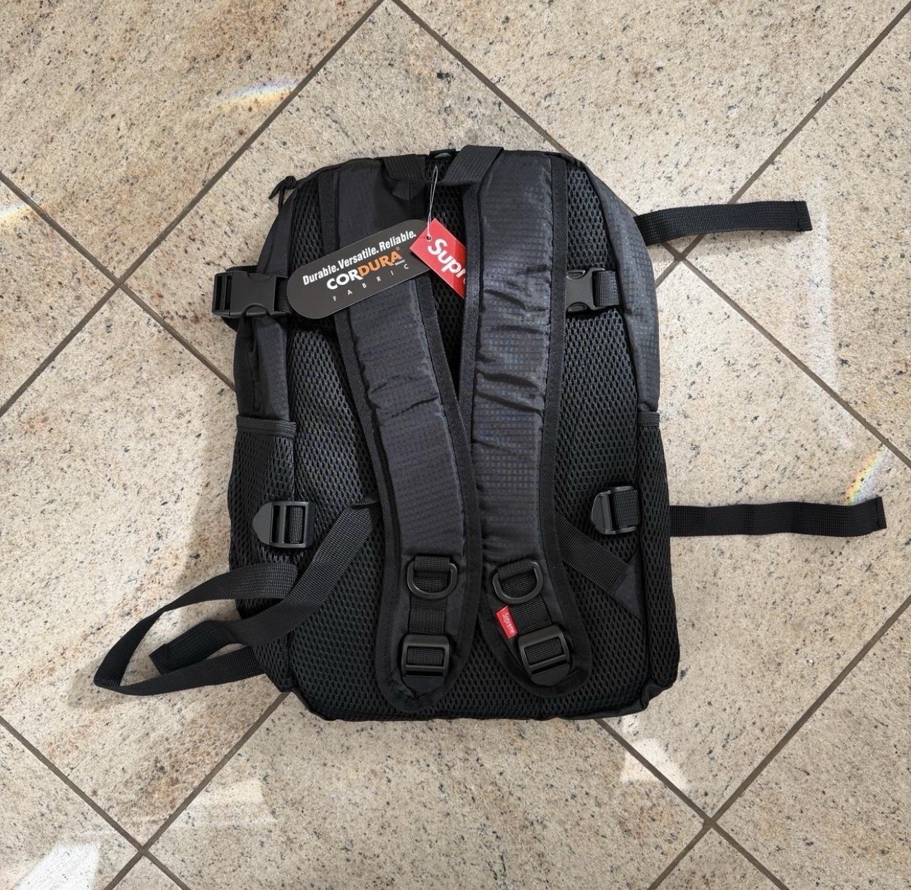 Supreme Black Backpack  2