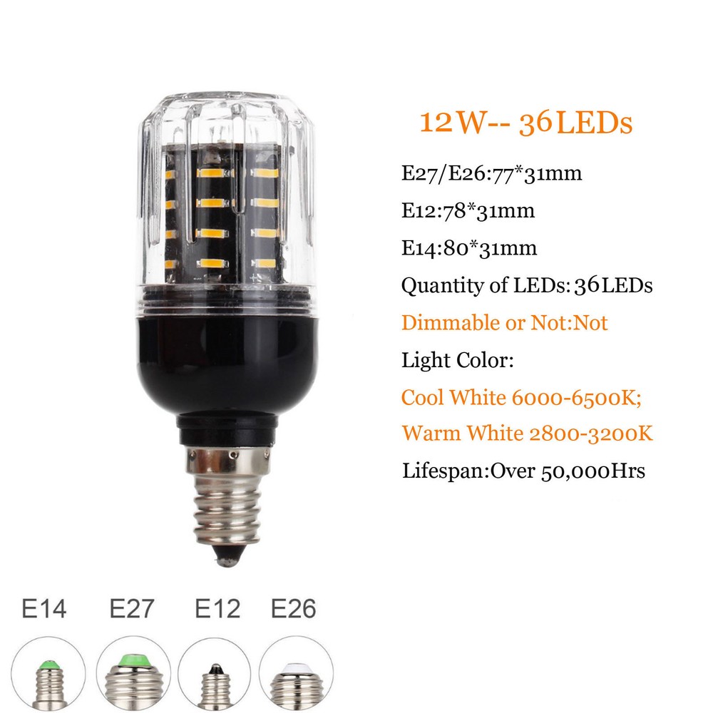 LED Corn Bulb SMD 4014 E27 E14 B22 Light 12W 20W 25W 30W White Lamp 220V GL270