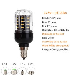 LED Corn Bulb SMD 4014 E27 E14 B22 Light 12W 20W 25W 30W White Lamp 220V GL270