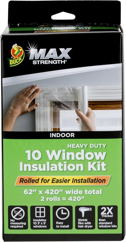 Window Insulation Kit, Winter Window Standard Window - 10 Pack,62 In. x 420 In,C gallery