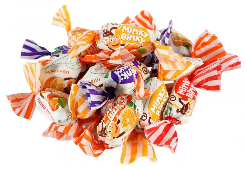 Roshen Minky Binky Toffee Candy with Fruity Jelly Filling Ukrainian Sweets Gift gallery