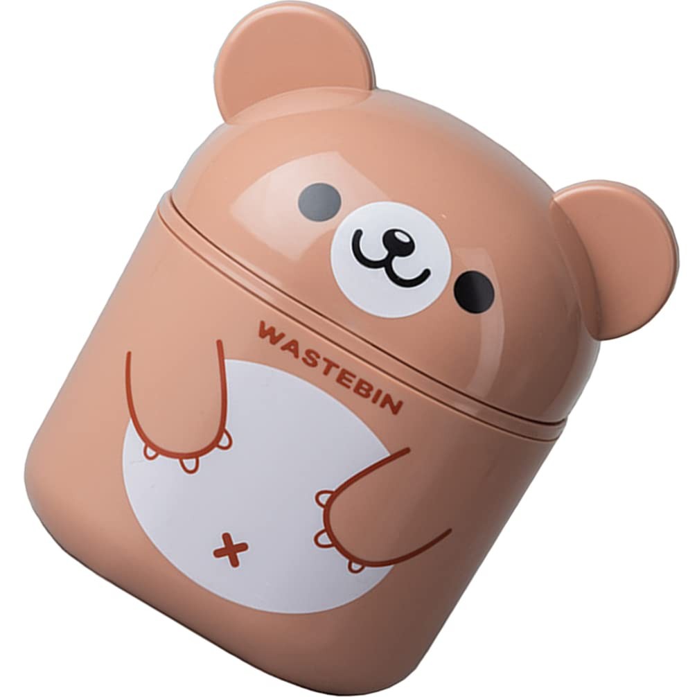 Mini Wastebasket Trash Can: Cartoon Animal Shape Tiny Desktop Waste Garbage B... gallery