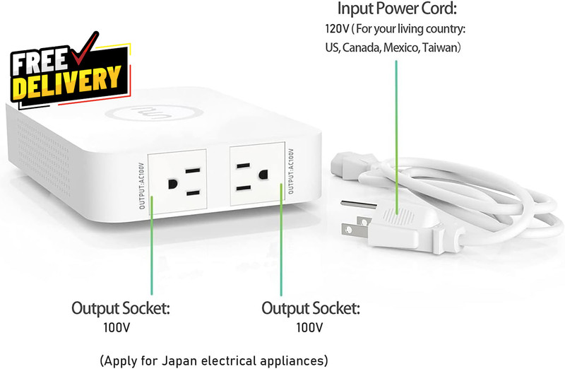 120V to 100V Step Down Voltage Converter 500W for Japan Appliances… gallery
