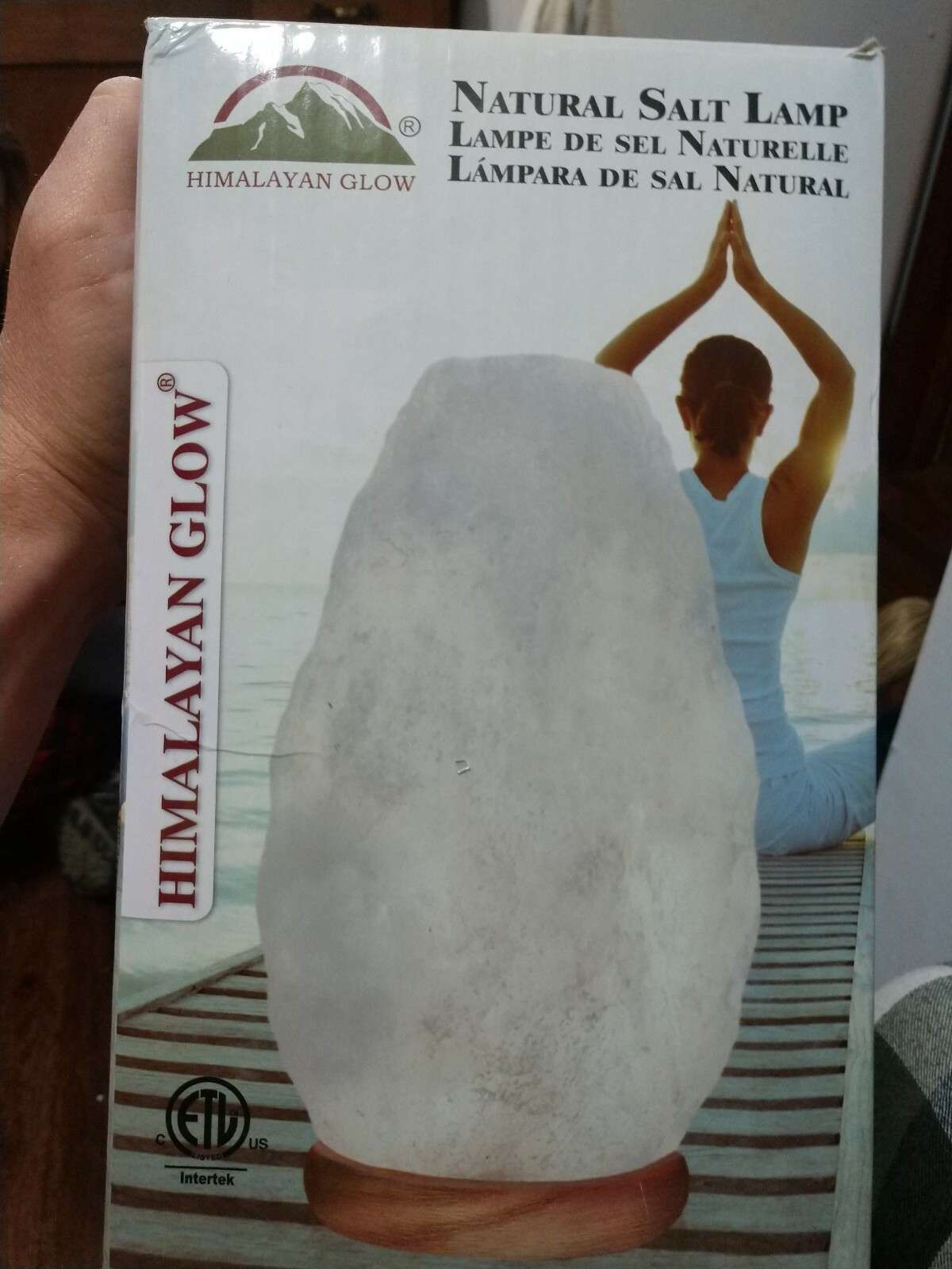 Himalayan Glow Natural Crystal Salt Lamp White 5-7 lbs gallery