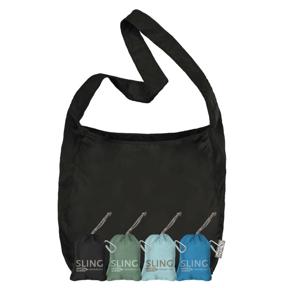 ChicoBag (rePETe + Refine) Crossbody Sling Tote w/ Carabiner | Eco Friendly