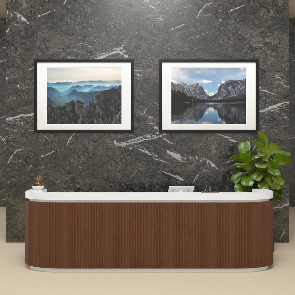 Frame Amo 36x50 Solid Wood Poster Frame Black Mat for 30x40 Gallery Wall Frame