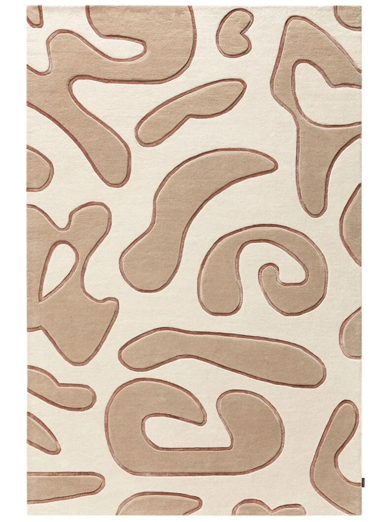 Modern Style Hand Tufted Loop Cut Pile High Quality Area Rug New Zealand Wool gallery