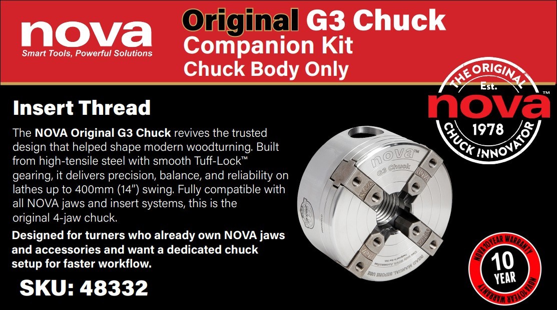 NOVA ORIGINAL G3 COMPANION CHUCK - INSERT VERSION gallery