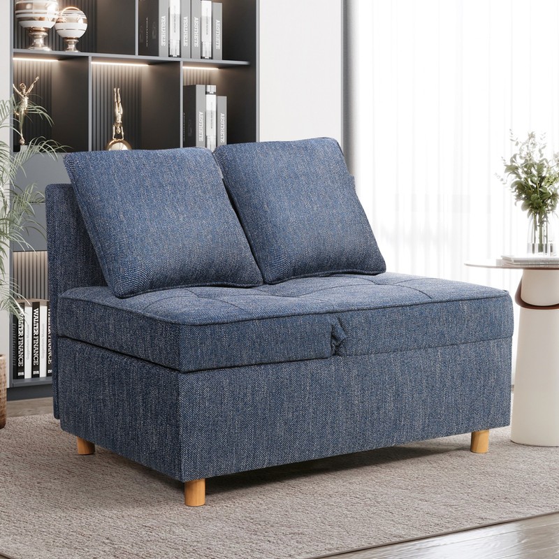 4-in-1 Sofa Bed Pull Out Convertible Chair Bed w/ Adjustable Backrest 2 Pillows gallery