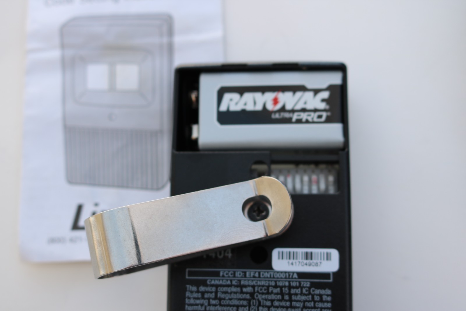 Linear DT-2A 2-Channel Delta-3 Visor Transmitter, Includes 9V Battery. gallery