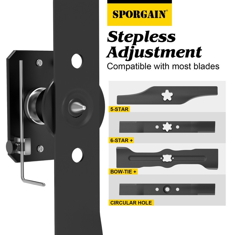 Lawn Mower Blade Sharpener&Lawn Mower Blade Balancer - Various Mower Blade,Black gallery