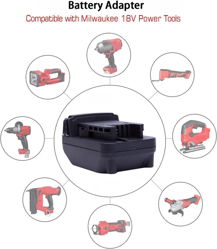 Adapter For Dewalt 20V MAX Li-Ion Battery Convert To For Milwaukee 18V Tools gallery