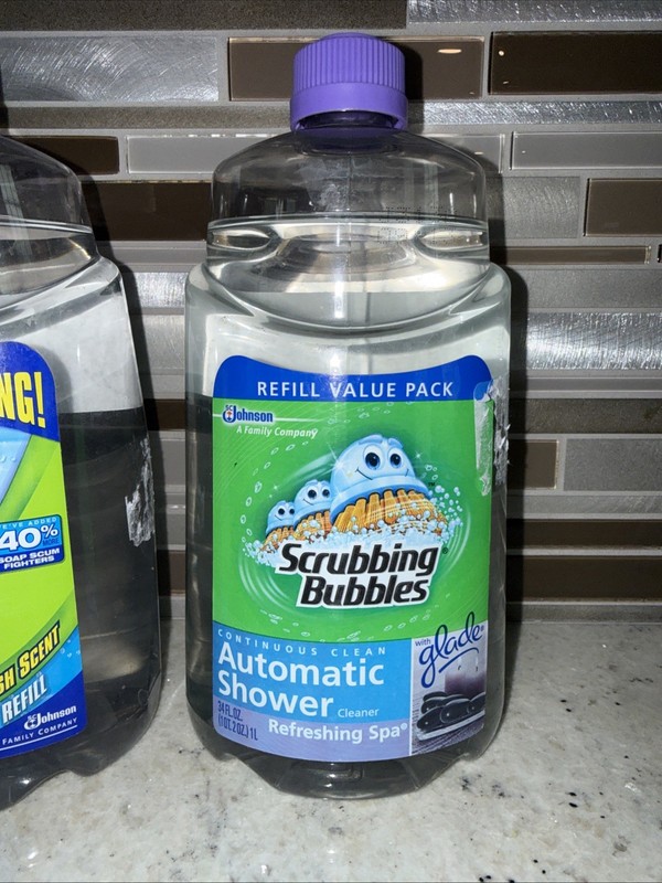2 Scrubbing Bubbles Automatic Shower Cleaner Refills Original Scent & Spa Lot gallery