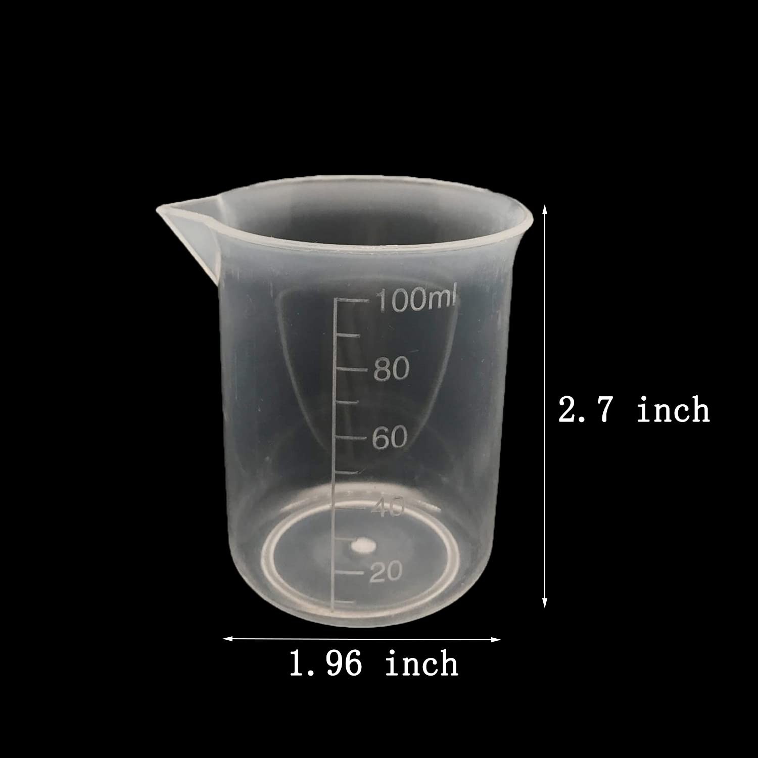 8 Pcs Epoxy Mixing Cups, 100ml/3.4oz 5cm x 7cm (2inch x 2.7inch), Clear gallery
