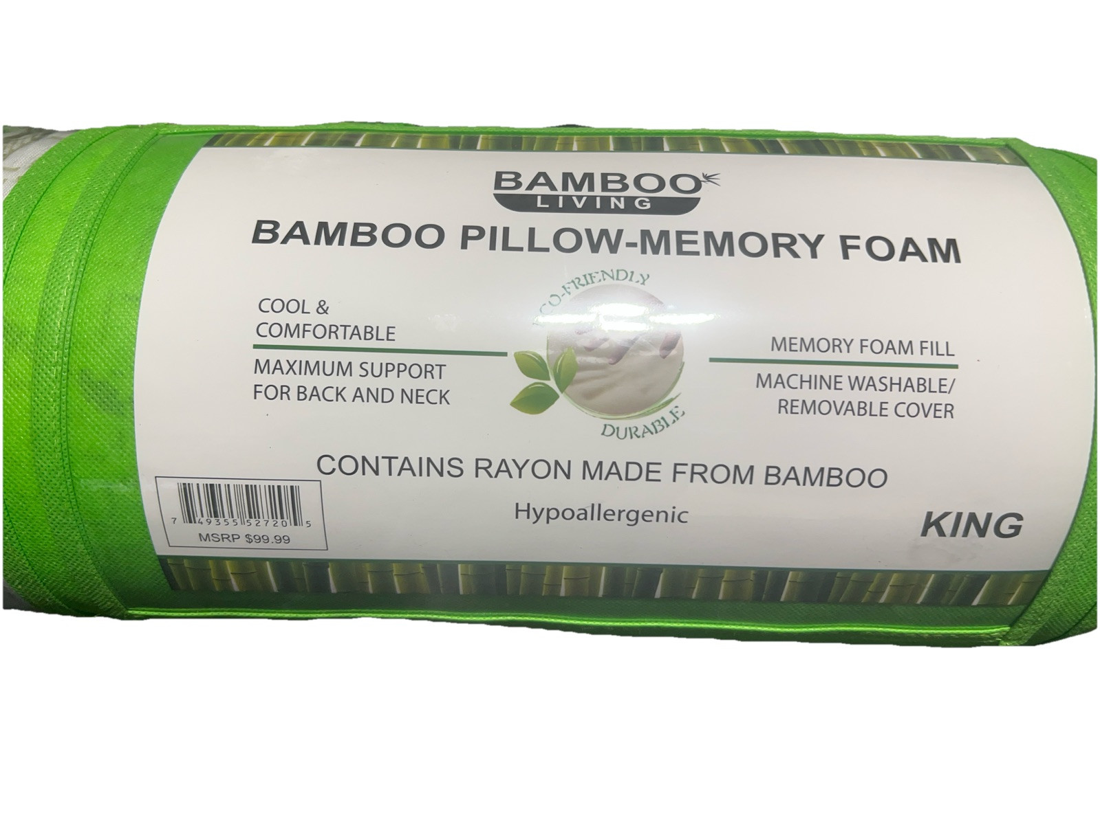Bamboo Pillow-Memory Foam (1ct) gallery