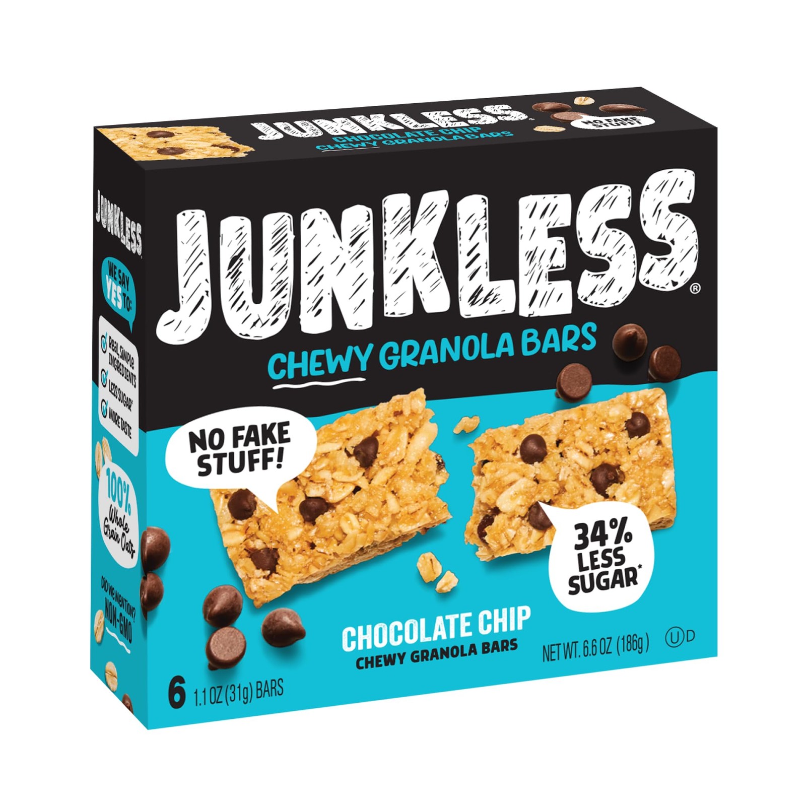 Simply Eight Junkless Granola Bars, Real 6 Bars (1 Box, 1.1 oz each) gallery