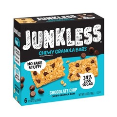 Simply Eight Junkless Granola Bars, Real 6 Bars (1 Box, 1.1 oz each)