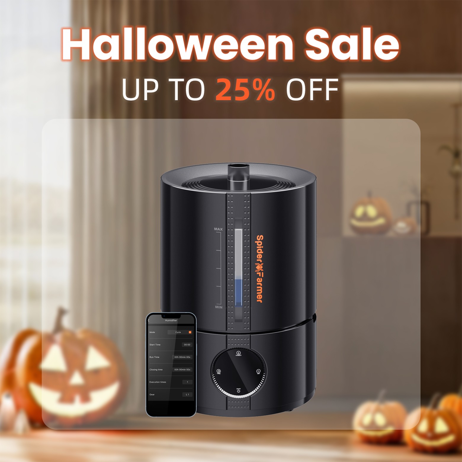 Spider Farmer 5L Air Humidifier Ultrasonic Cool Mist Humidifier with RJ12 Cable gallery