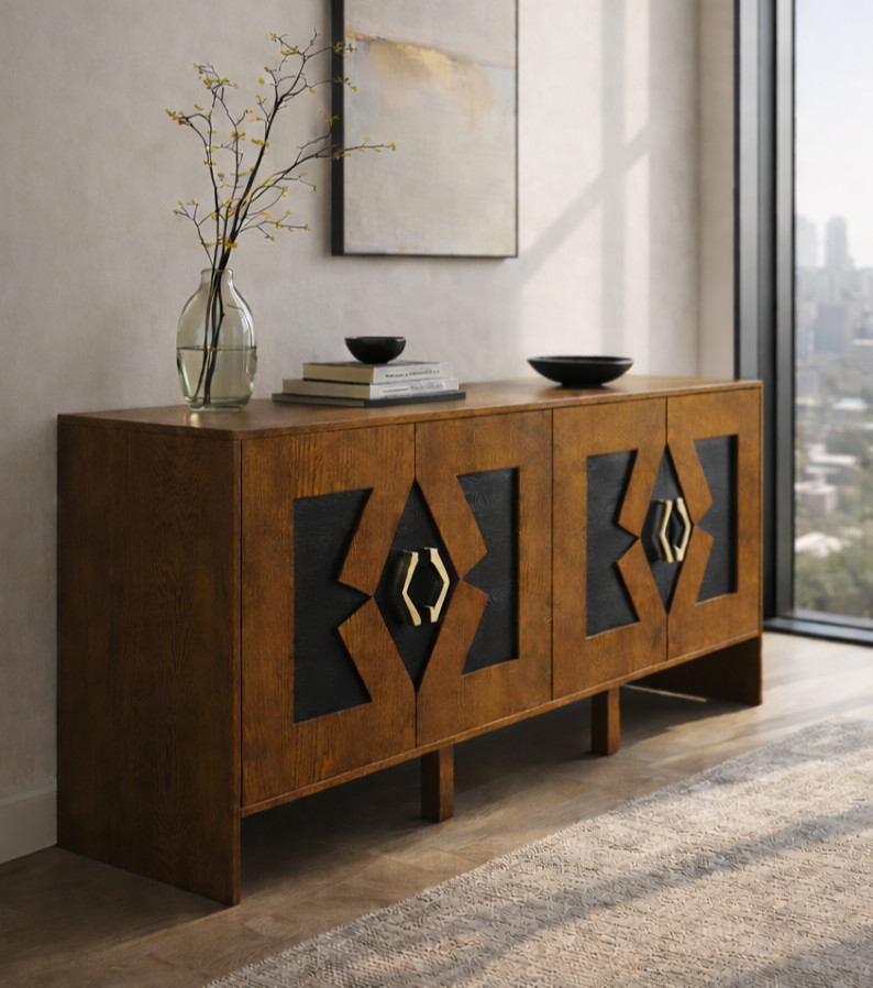 Mid Century Modern Sideboard Buffet Cabinet Storage TV Vintage Console Table gallery