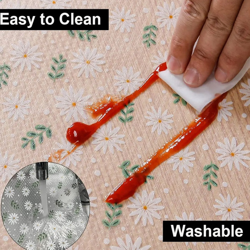 200x45 cm Non-Adhesive EVA Kitchen Cabinet Liner Roll Waterproof Anti-Slip Mat gallery